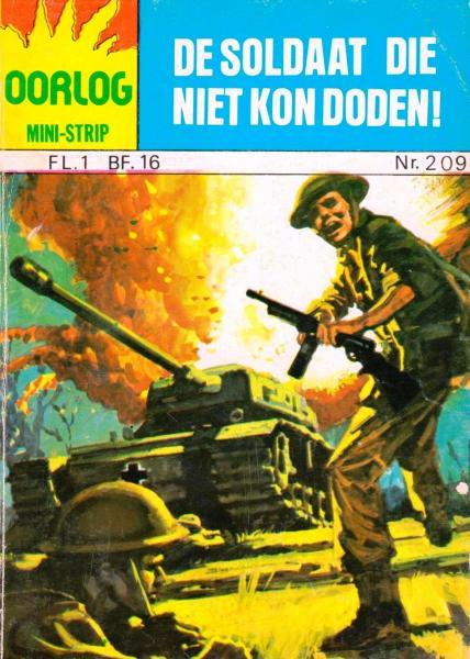 Cover:
Oorlog mini-strip 209 De soldaat die niet kon doden!
